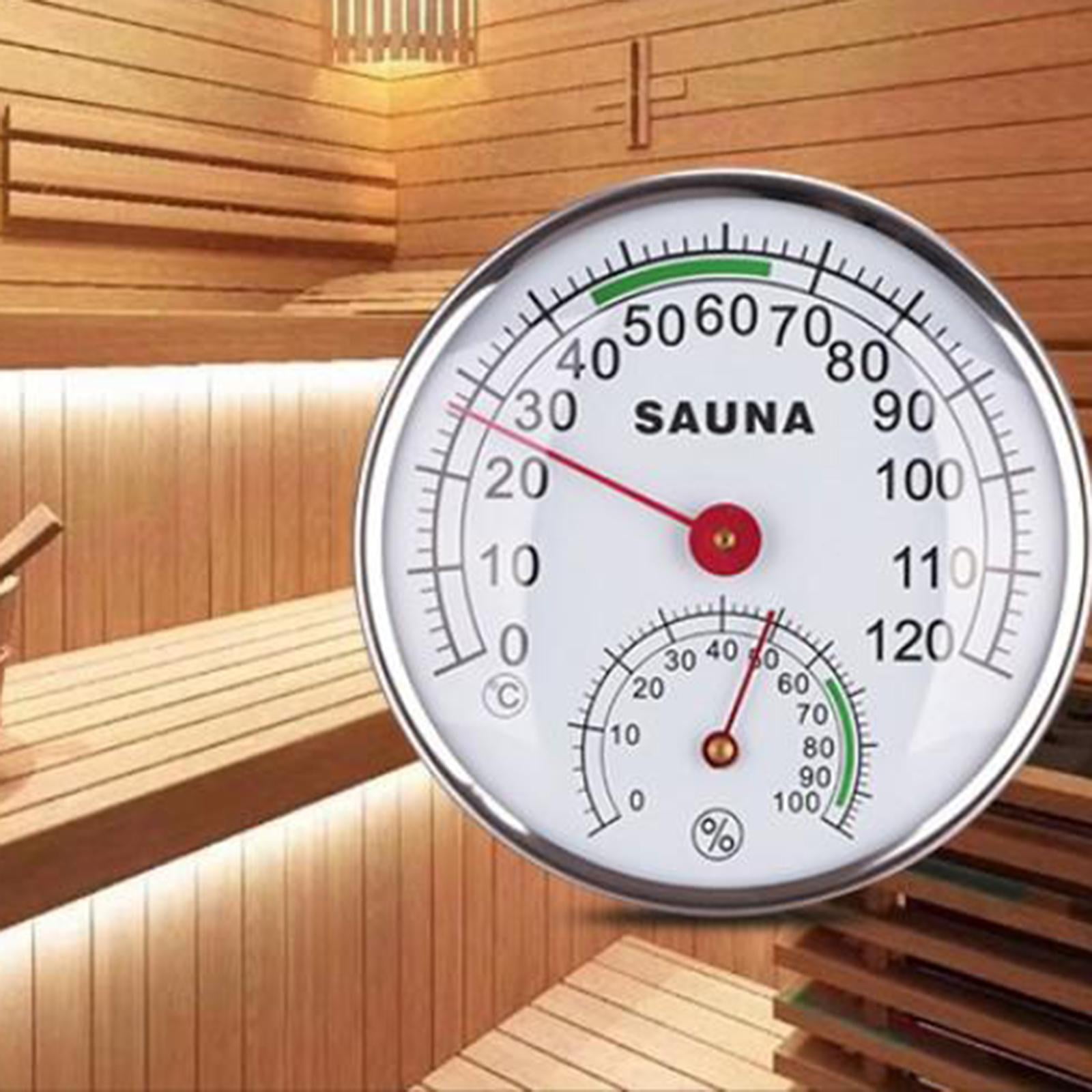 4.9inch Round Sauna Hygrothermograph Hygrometer Humidity and Temperature Measurement Meter 0-12℃ for