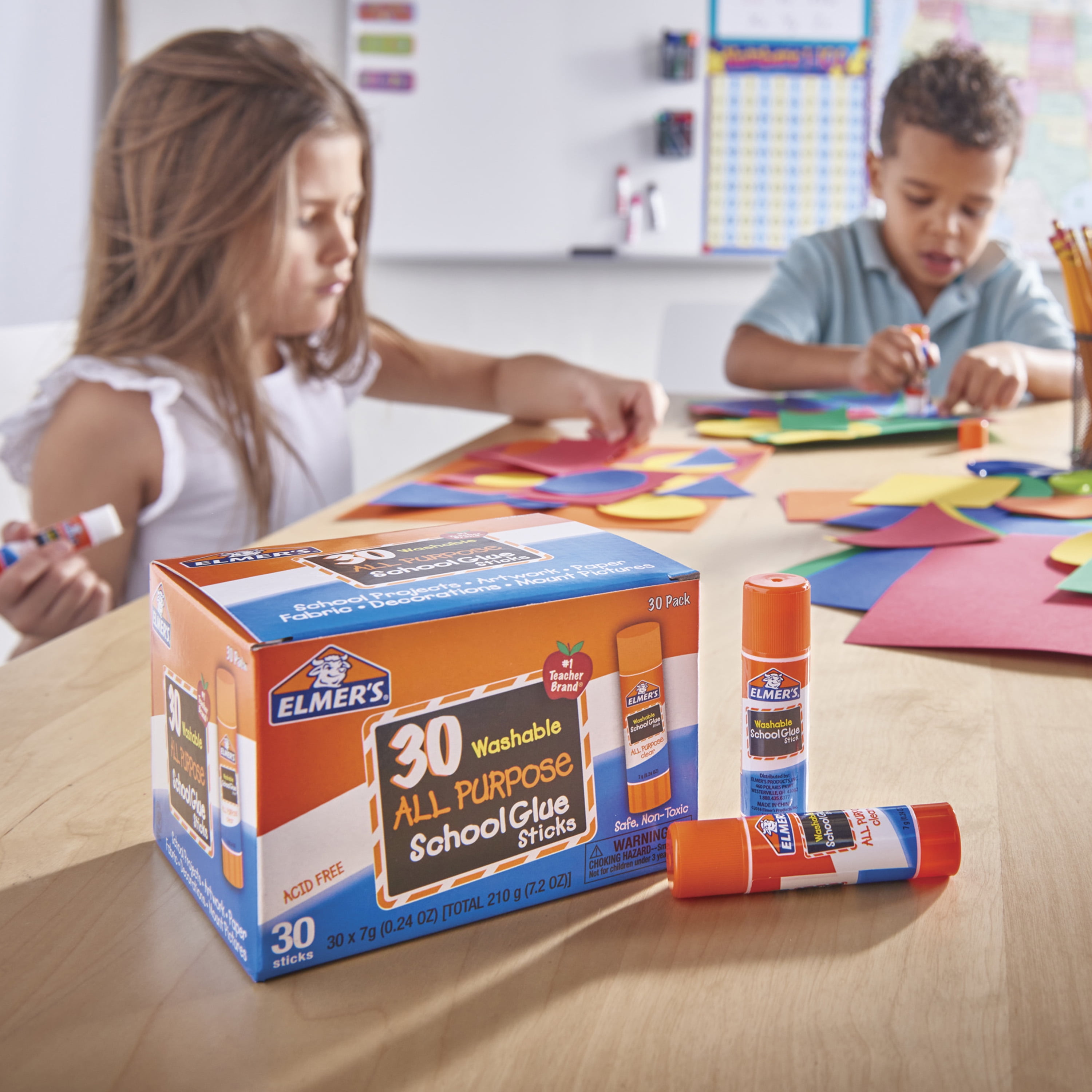 Bulk 30 Pc. .28 oz Elmer's® Purple Washable Glue Sticks Classroom