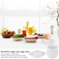 thumbnail image 4 of REOFLYUP 2pcs Ceramic Breakfast Egg Cup Creative White Egg Tray For Home Restaurant Use Practical Kitchen Tool, 4 of 6