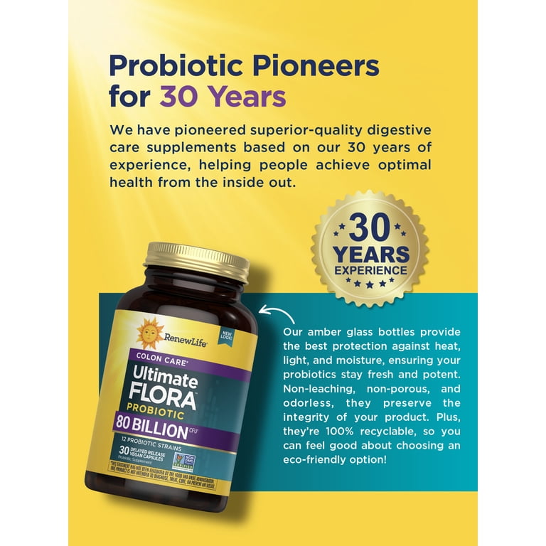 Renew Life, Colon Care Probiotic, 80 Billion CFU, 30 Vegan