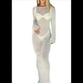 thumbnail image 1 of Vestido de Punto con Mangas Largas y Espalda Descubierta para Mujer M, 1 of 7