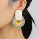 thumbnail image 3 of Pendientes largos colgantes de la serie de cristales rojos para mujer, 52536-RD, 3 of 5