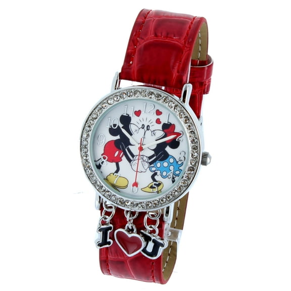 Watch Mickey & Minnie holding Hand & Kissing I Love You With Red Band