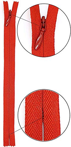 Invisible (Conceal) YKK Zipper Assortment - Mix of Hot Seasonal Colors for Clothes, Crafts & Sewing Projects - Made in The United States (50 Zippers Per Pack) (18" Inches)