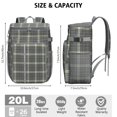 thumbnail image 5 of Sac à Dos Glacière à Damier Rétro - Sac à Lunch Isolé Grande Capacité 20L pour Camping, Randonnée et Amusement en Plein Air, 5 of 5