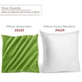 thumbnail image 3 of Nestl Velvet Throw Pillow Covers Solid Square Soft Decorative Pillow Cover for Sofa, 20" x 20", Garden Green, Pack of 2, 3 of 8
