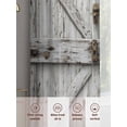 thumbnail image 6 of Vintage Gate Sheer Curtains 63 Inch Length 2 Panels Set Window Treatments, Farmhouse Wooden Grain Shabby Chic Door Rod Pocket Semi Curtains for Living Room/Bedroom/Kitchen Décor, 104"W x 63"L, 6 of 7