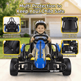 thumbnail image 6 of VIBESPARK Drift Go Kart, 24V 10AH Electric Go Kart for Kids Ages 6-14, 360° Drift Mode, Ride On Car with Backrest & Adjustable Seat, 300W Dual Motors, Max Speed 7.5mph/h, Blue, 6 of 9