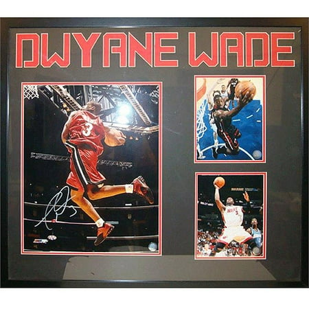 30X34 AUTOGRAPHED FRAME - Dwayne Wade Miami Heat