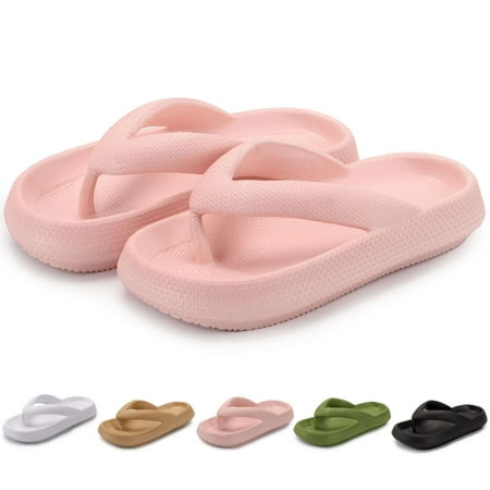 Deago Clouds Slides for Women Men Pillow Slippers Thicken Sole Non Slip Shower Bathroom Slides Flip Flops for Indoor and Outdoor