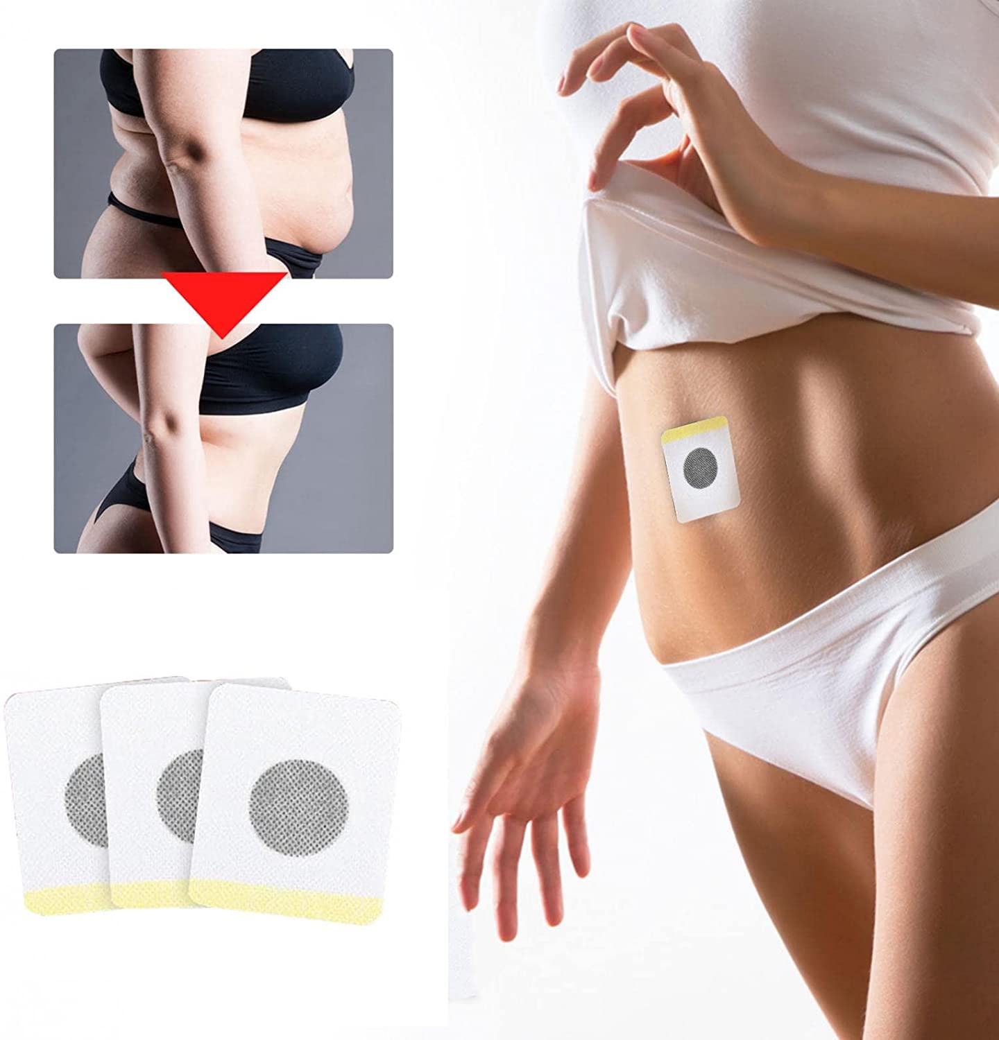 Slimming Patch Natural Herbal Slimming Navel Patch Breathable Comfortable Belly Sticker Effective Detox Slimming Belly Pellet