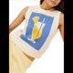 thumbnail image 2 of Suéter con Estampado Gráfico Y2K para Mujer, Sin Mangas, Estilo Langosta, Cuello Redondo, Camiseta de Punto de Otoño. B L, 2 of 7