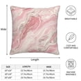 thumbnail image 2 of Multi-Size Linen Sofa Pillow Cover Invisible Zipper Open And Close Strong Use For Sofa Chair Garden Sofa Car Pink Marble_21256_3 20"X20", 2 of 8