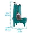 thumbnail image 3 of Bomba Sumergible para Aguas Residuales, IUSA 0.5 HP azul, 3 of 3