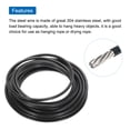 thumbnail image 5 of 33Ft(10M) Wire Rope 304 Stainless Steel Cable 1/4" (6 mm) Vinyl Coated with 2pcs Screw Chuck Black, 5 of 7