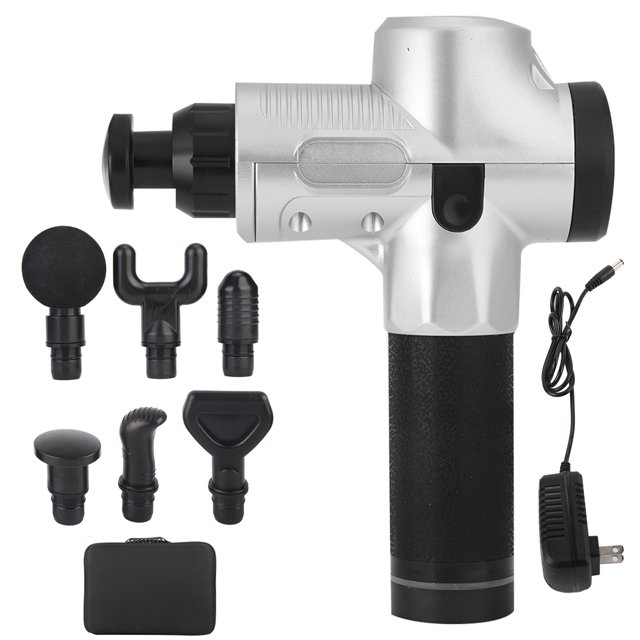 110‑240V Pain Fatigue Relief Muscle Fascia Massager Body Relax Machine Massage Gun (US Plug)