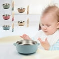 thumbnail image 6 of Children's Cutlery Set,3-Piece Baby Food Bowl Set,Food Grade Silicone Bowl,Stainless Steel Inner Liner Bowl,Infant Toddler Dining Set,Weaning Food Bowl,Easy Clean Baby Bowl, 6 of 8