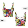 thumbnail image 6 of Rateoe Colorful Bulldog Print Womens' Sports Bras Scoop Neck Sports Vest- Padded U Back Seamless High Impact Support, 6 of 7