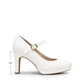 thumbnail image 2 of Zapatos de Tacón Mary Jane Dream Pairs SDPU2425W Blancos Talle 9.5, 2 of 9