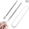 thumbnail image 2 of Kit de Démaquillage 2 Pcs en Acier Inoxydable pour Ongles Manucure Double Extrémité Poussoir à Cuticules Outils Résistants à l'Usure pour Adultes, 2 of 8