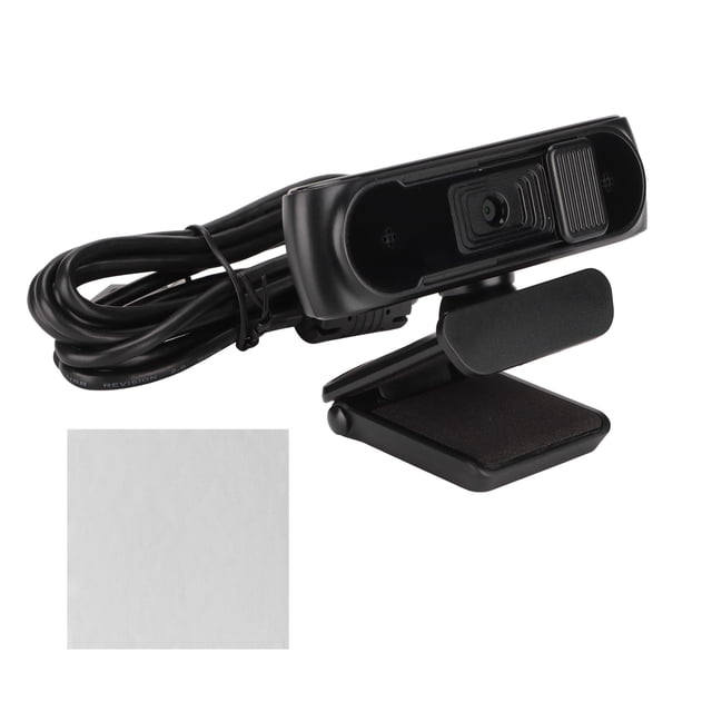 Cámara web HD 1080P Autofocus Plug and Play Cámara de computadora con micrófono para aprendizaje en línea Reunión de enseñanza Negro