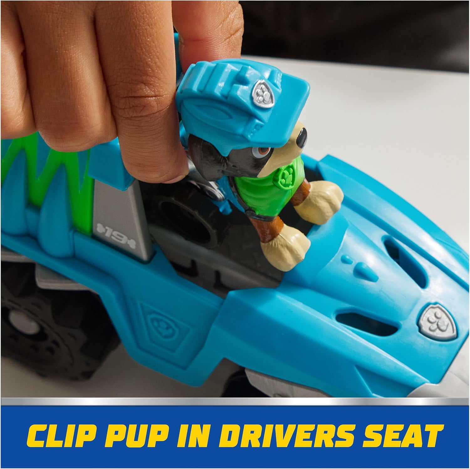 Paw Patrol, Rex’s Dinosaur Rescue Vehicle, Toy Truck with Collectible Action Figure