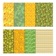 thumbnail image 2 of Soimoi 8 Pc Fat Quarter Bundle,Asian BatikPrint 18"x 22"DIY Patchwork-100% CottonPre-Cut Quilting Fabric Yellow & Green, 2 of 7