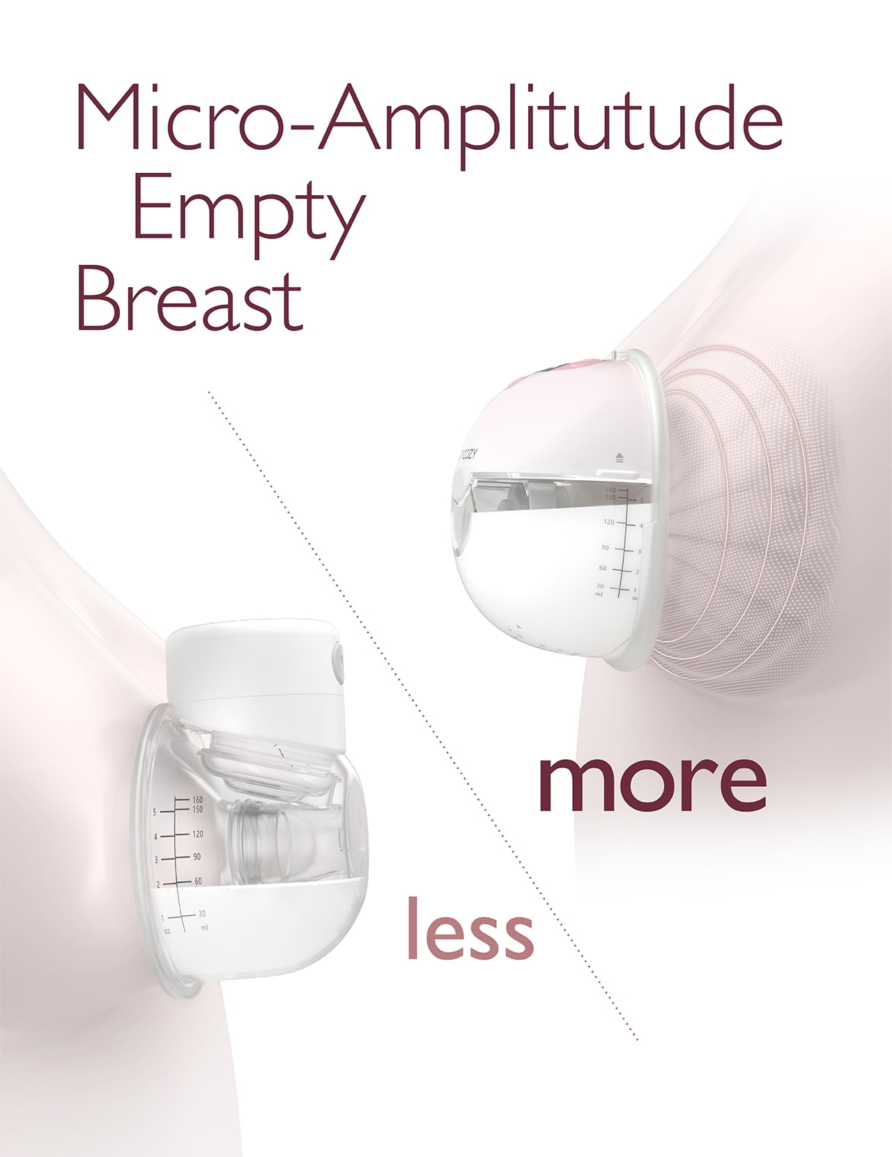 Momcozy M5 Hands-Free Wearable Breast Pump 3 Modes 9 Suction Levels Portable Electric Pump 24mm 2 Pack Gradient Pink
