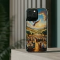 thumbnail image 3 of DistinctInk Hybrid (Acrylic / TPU) Clear Slim Fit Case for Apple iPhone 14 Pro (6.1" Screen) - "Harmony Blossoms in Ancient Palestinian Landscape", 3 of 8