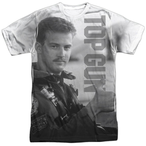 Trevco Sportswear PAR588-ATPP-3 Top Gun Thumbs Up Adult Regular Fit Short Sleeve T-Shirt, White - Large