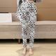 thumbnail image 5 of Gibobby Mallas Termicas Afelpadas Mujer de invierno para mujer, pantalones capri térmicos con cintura elástica, pantalones de entrenamiento, pantalones estampados térmicos (Beige, S), 5 of 5