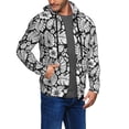thumbnail image 2 of Uemuo Tropical Leaves for Men's Fashion Full-zip Hoodies & Sweatshirts with Kangaroo Pocket, Zip-up Hooded Sweatshirt, Moisture Wicking & Breathable-X-Large, 2 of 5