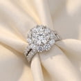 thumbnail image 4 of Pompeii Certified 3ct Halo Diamond Engagement Wedding Ring Set 14k Gold Lab Grown, 4 of 7