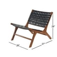 thumbnail image 4 of DecMode Wood Woven Lounge Chair, Black, Set of 2, 4 of 14