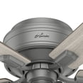 thumbnail image 5 of Hunter Fans 52" Crestfield Lighted Ceiling Fan Matte Silver with Light Gray Oak Blades and Integrated LED, 5 of 10