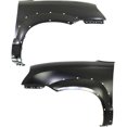 thumbnail image 4 of For 05-09 Tucson 2.7L Front Fender with Cladding Holes Steel Left Right SET PAIR, 4 of 5