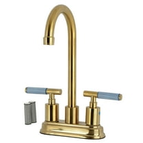 Kingston Brass KB8497KPS Verona Double-Handle 4" Centerset Bar Faucet, Brushed Brass