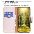 thumbnail image 4 of Mantto For iPhone 15 Pro Max Wallet Case with [RFID Blocking] Card Holder Kickstand Magnetic Wrist Strap, Premium Leather Flip Case Wallet TPU inner Shell For iPhone 15 Pro Max - 6.7", Pink, 4 of 8