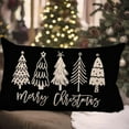 thumbnail image 2 of Merry Christmas Throw Pillow Cover 12x20 Inch Black and White Modern Farmhouse Christmas Tree Decorations Outdoor Xmas Winter Holiday Decorative Lumbar Pillow Case for Sofa Couch Home Decor, 2 of 6