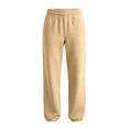 thumbnail image 4 of Inverlee Women's Elastic Cuff Jogger Sweatpants High Waist Drawstring Soft Athletic Workout Pants Khaki L, 4 of 9