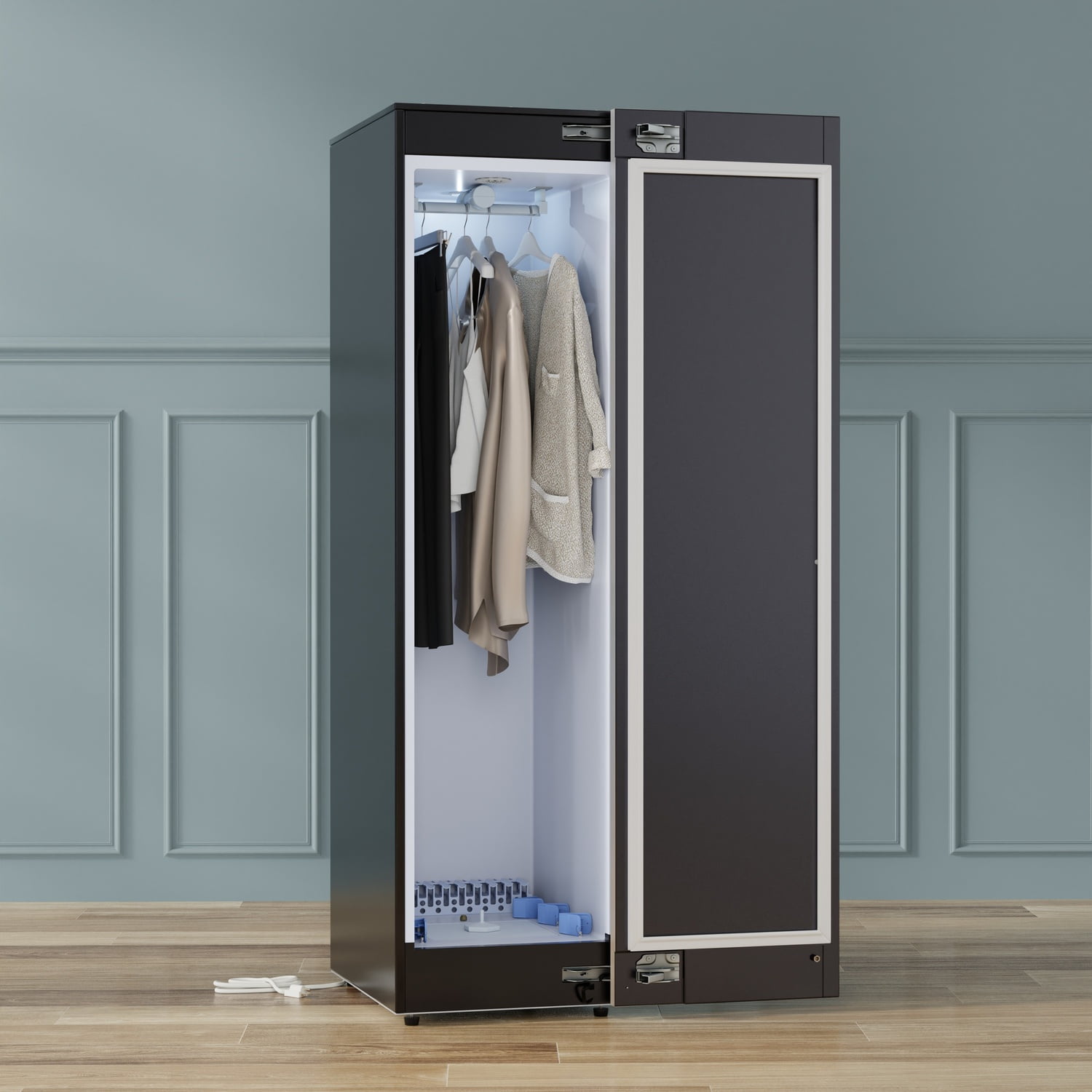 Equator Steam Dryer Closet REMOVE WRINKLES Sanitize Deodorize Refresh Slim110V