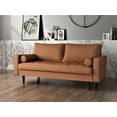 thumbnail image 3 of Uspridefurniture Angulo 69.7'' Faux Leather Square Arm Sofa, Brown, 3 of 5