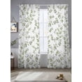 thumbnail image 2 of Green Leaves Sheer Curtains 84 Inch Length 2 Panels Set Window Treatments, Summer Botanical Elegant Farmhouse Rod Pocket Semi Curtains for Living Room/Bedroom/Kitchen Décor, 104"W x 84"L, 2 of 7