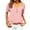 Pink02, variant on Dwralegc Womens V Neck T Shirts Solid Fashion T Shirt Summer V-Neck Short Sleeve Tee Tops Loose Fit Casual Shirt Outfits Turquoise 2XL