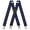#A Black-Blue Strips, variant on FEDPOP Men's Heavy Duty X-Back Suspenders with Metal Clips Navy Blue