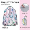 thumbnail image 5 of "Elegant Butterfly Backpack for School & College - Water-Resistant Laptop Bookbag with Padded Straps, Stylish Floral Print Gift for Teens & Adults, Spacious & Lightweight", 5 of 6