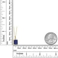 thumbnail image 2 of Gem Stone King 18K Yellow Gold Plated Silver Blue Lapis and White Moissanite Pendant Necklace for Women (3.04 Cttw, Gemstone Birthstone, Emerald Cut 10X8MM with 18 inch Silver Chain), 2 of 4