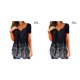 thumbnail image 4 of Camiseta Minnieouse Blusa informal plisada colorida de poliéster manga corta cuello en V Floral XXL, 4 of 6