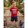 thumbnail image 4 of BemeyourBBs Toddler Baby Boys 4th of July Outfit Patriot 250 Years Anniversary Independent Day Outfit Short Sleeve Letters Flag Embroidery T-shirt and Pockets Shorts Set Toddler Boys Summer Clothes, 4 of 9