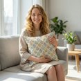 thumbnail image 5 of 18x18 Linen Pillow Covers - Decorative Floral Block Print Throw Cushion Cases for Couch Sofa Accent Home Decor, 1Pc, 5 of 5